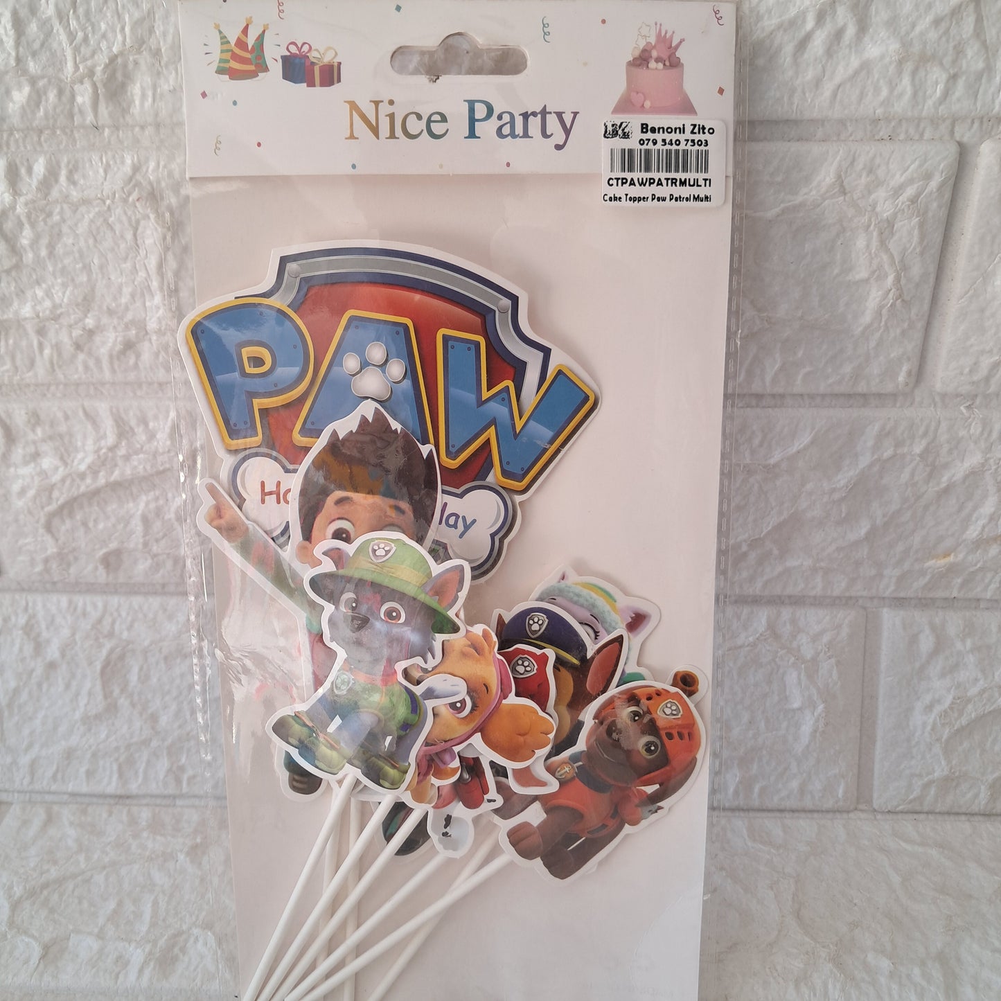 Paw patrol stickers with sticks