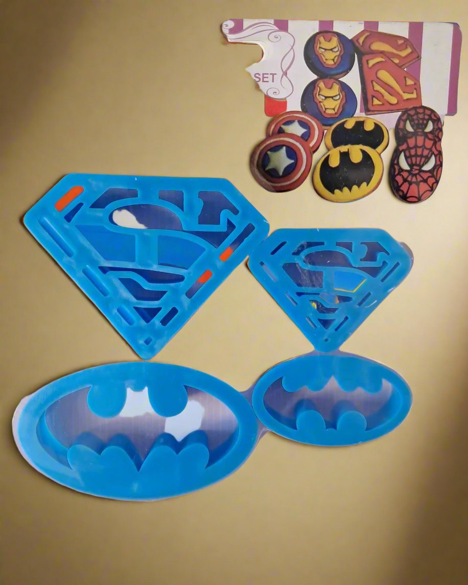 Batman and Superman logo cutters
