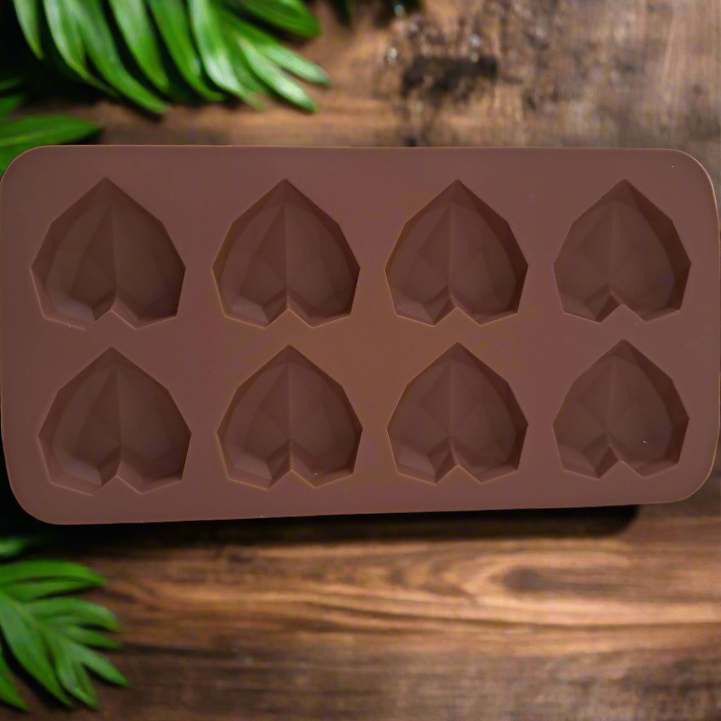 8 Hole Small Geometric heart Mould
