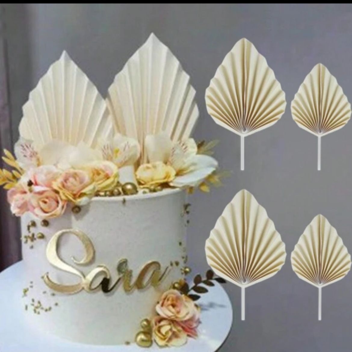 4pcs Palm Leaves