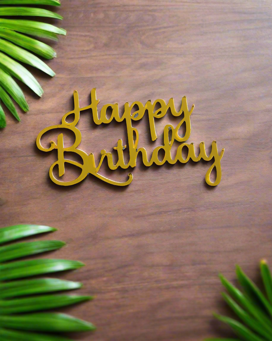 12s Happy Birthday Cupcake topper - Cardstock