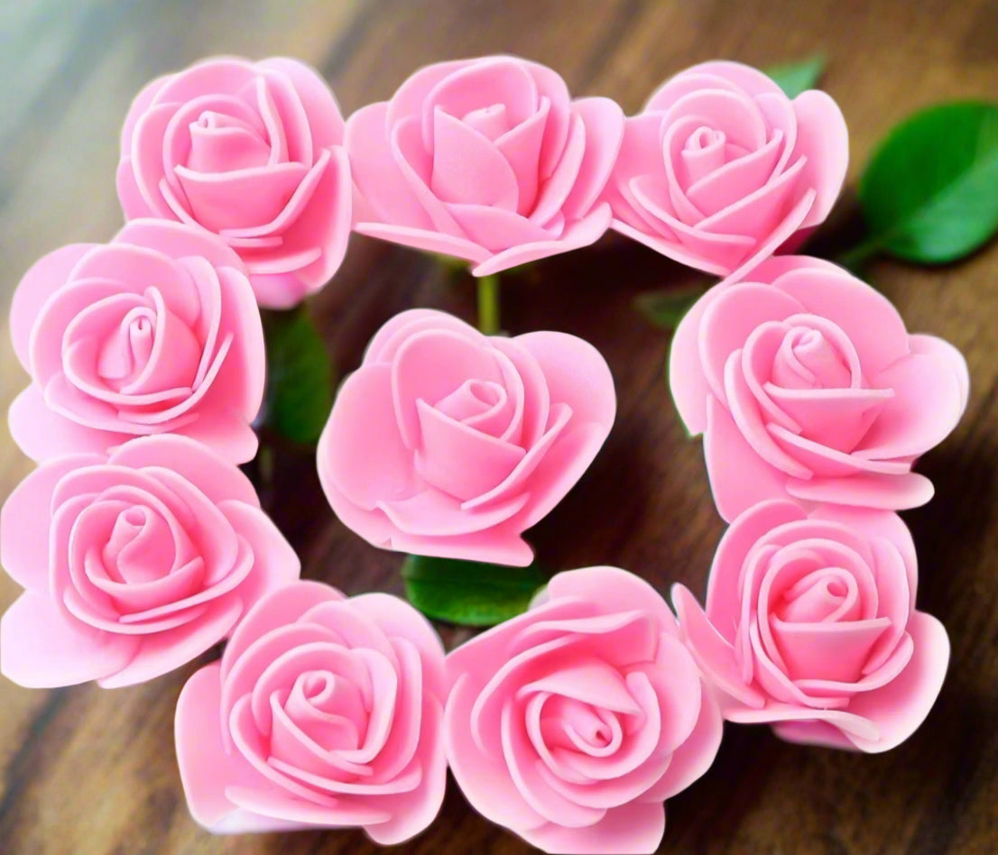 15 Artificial small rose head per pack