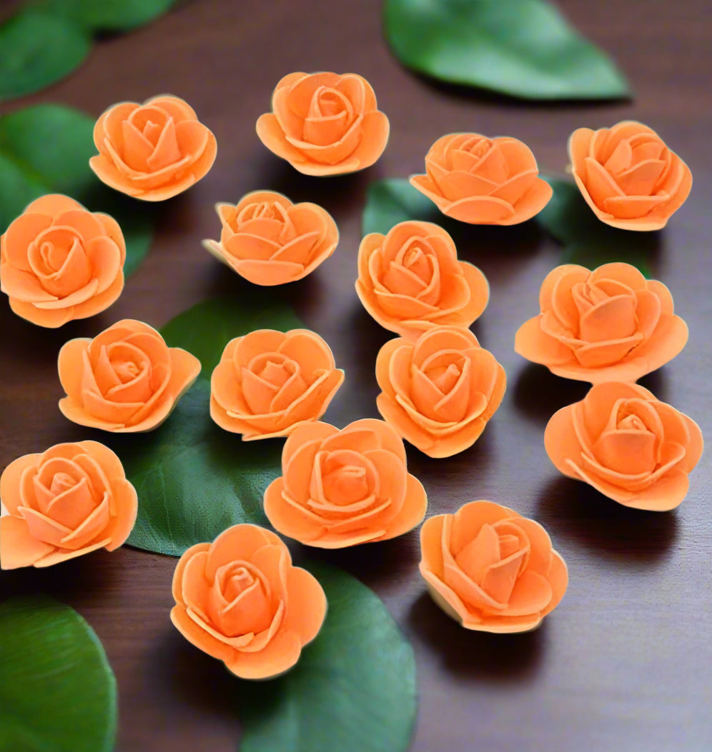 15 Artificial small rose head per pack