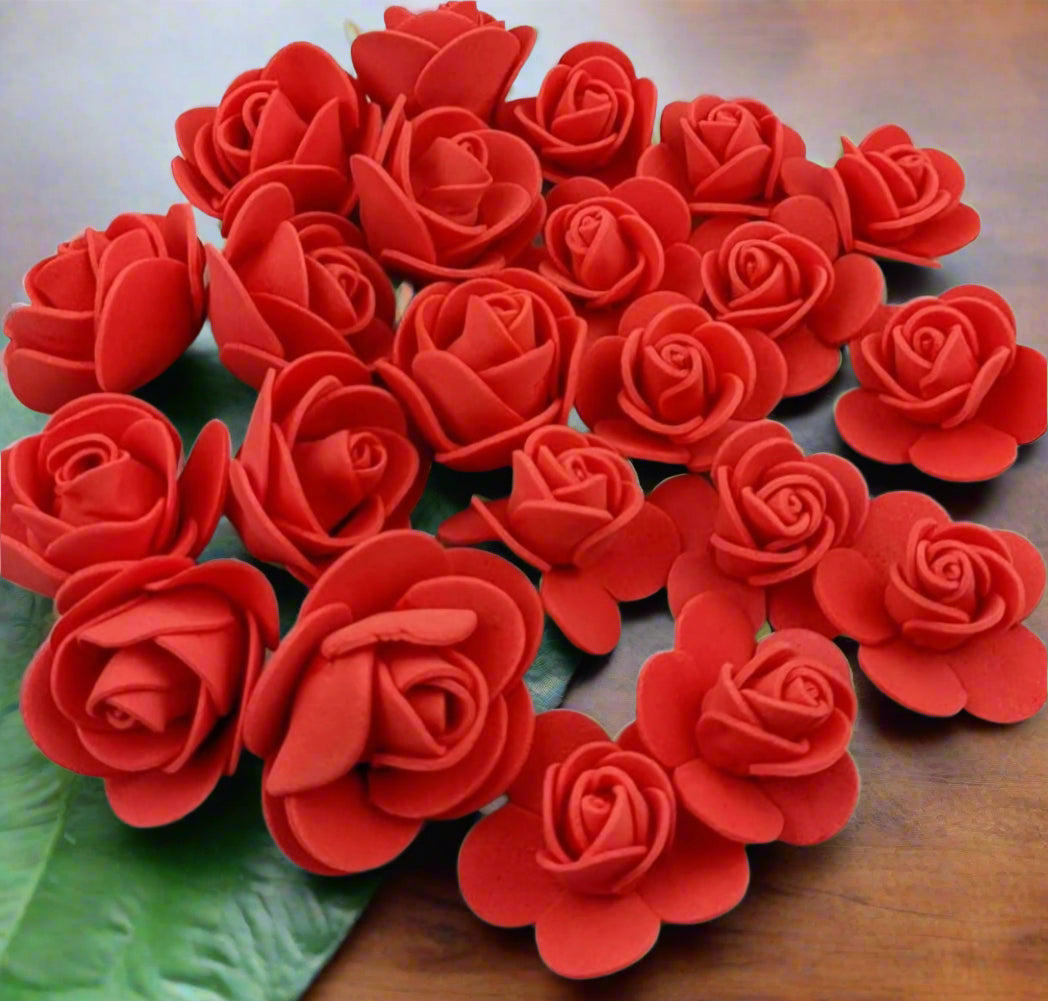15 Artificial small rose head per pack
