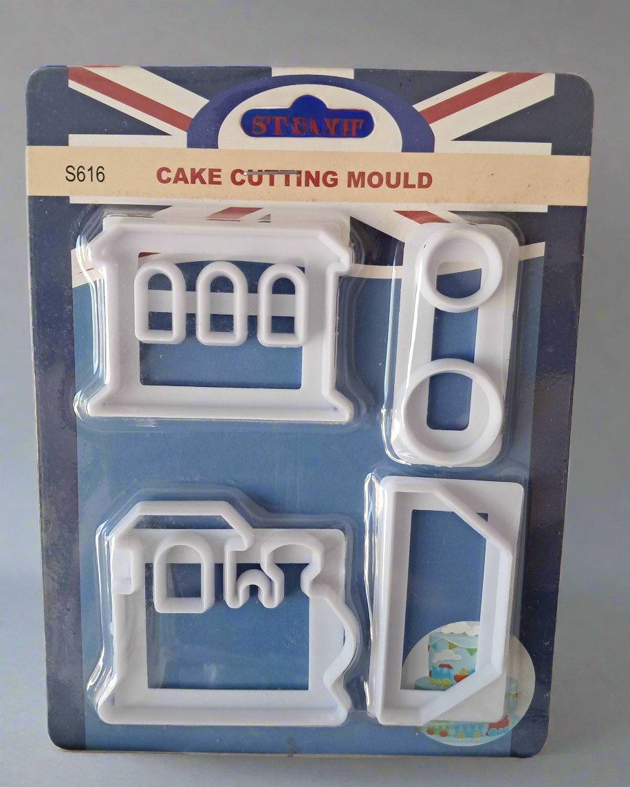 4pc Steam Engine Train Cutter Set