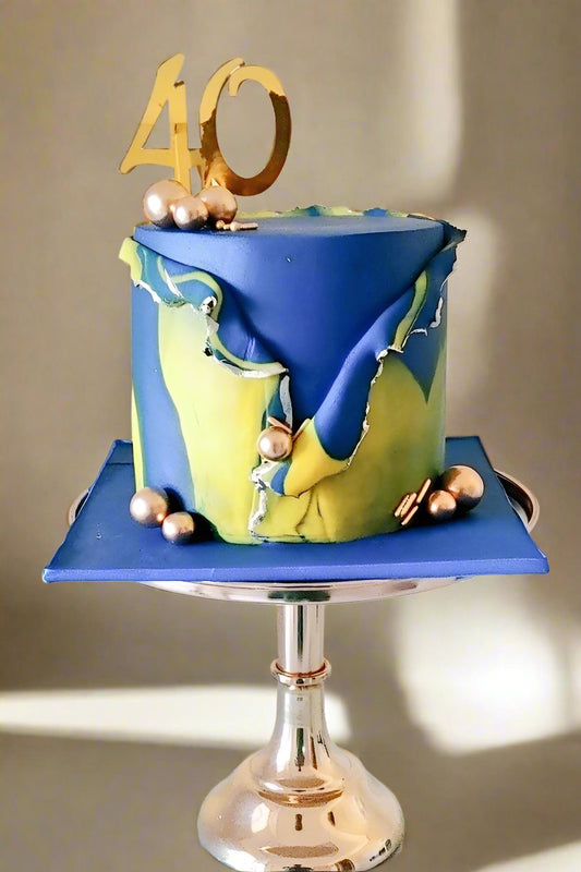 Blue/Gold birthday cake