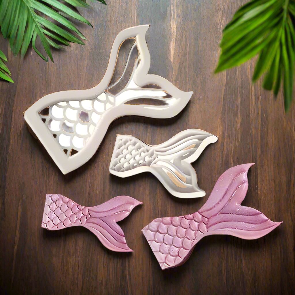 2pc Mermaid tail fondant cutters