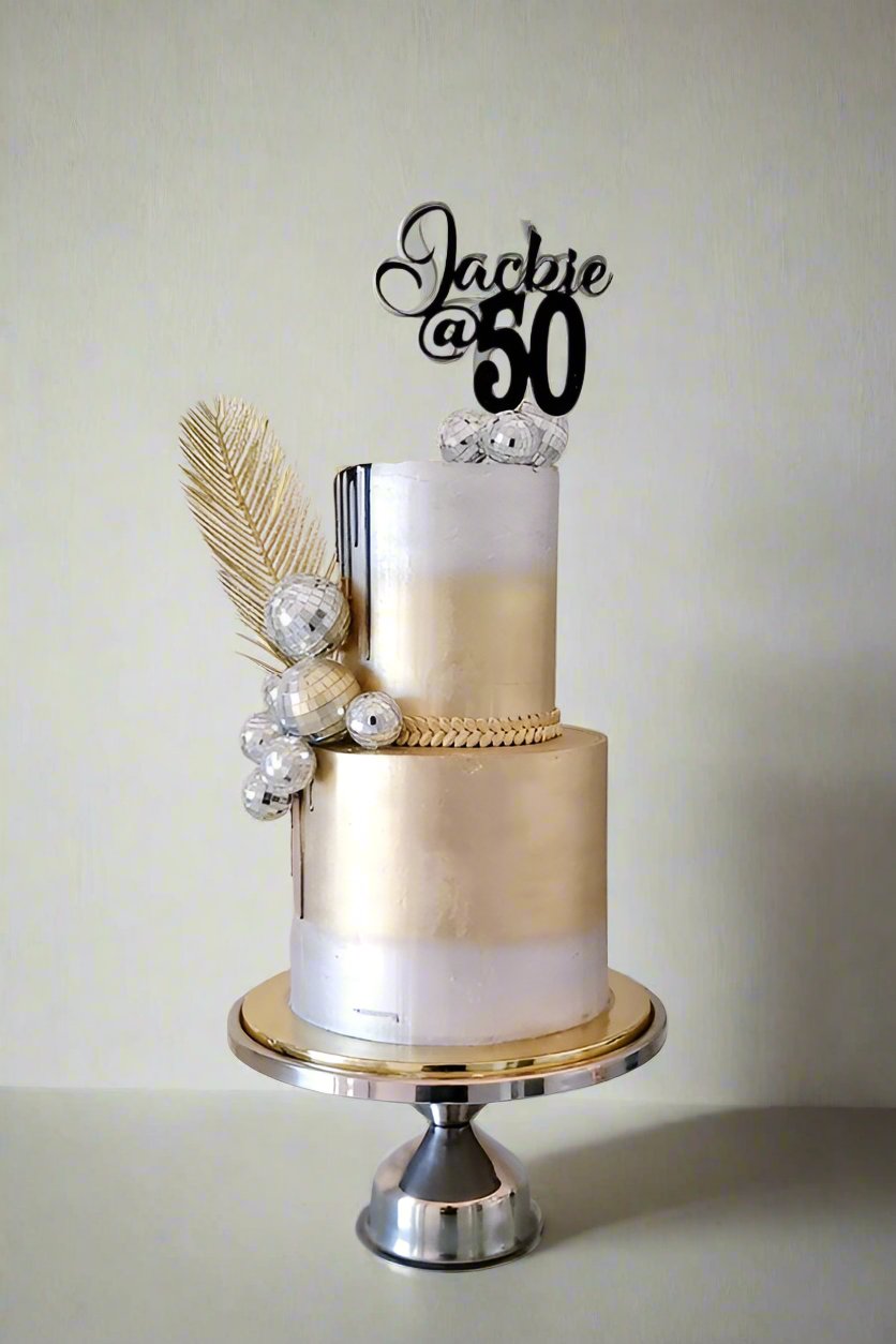 Gold/Silver birthday cake