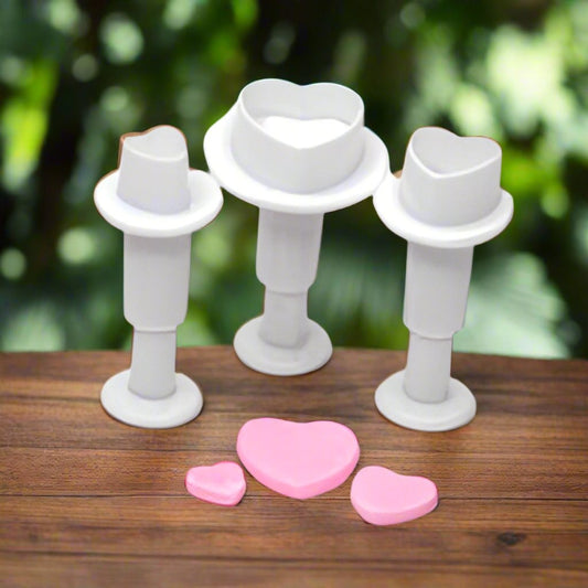 3pc Heart Plunger Set