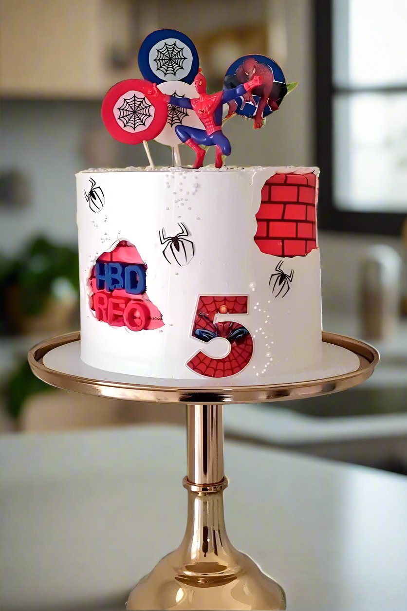 Spiderman birthday cake