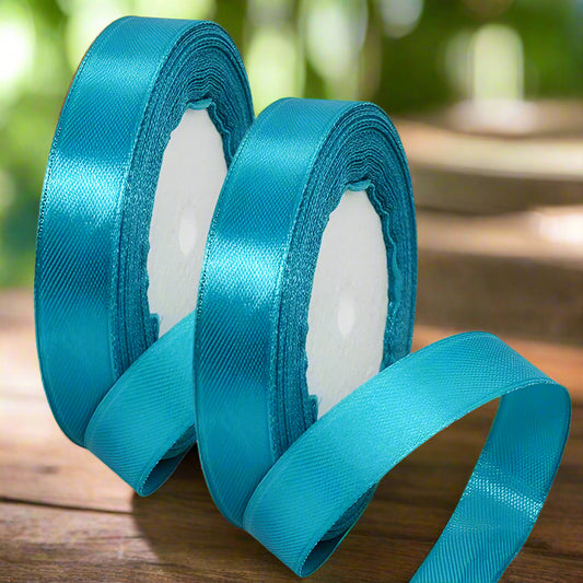 Blue Satin Ribbon Medium